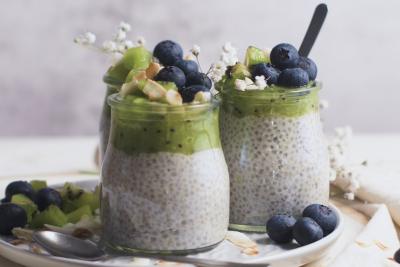 Chia-Kokospudding mit Kiwi & natto:MAGIC - besonders ausgleichend bei hohem Lung und Tripa 🌬🔥