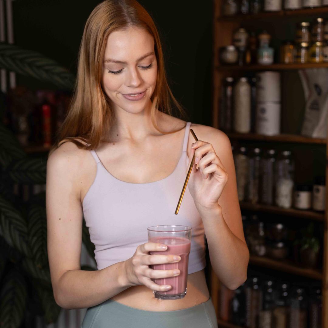 Veganen Rote Beete Protein Shake genießen