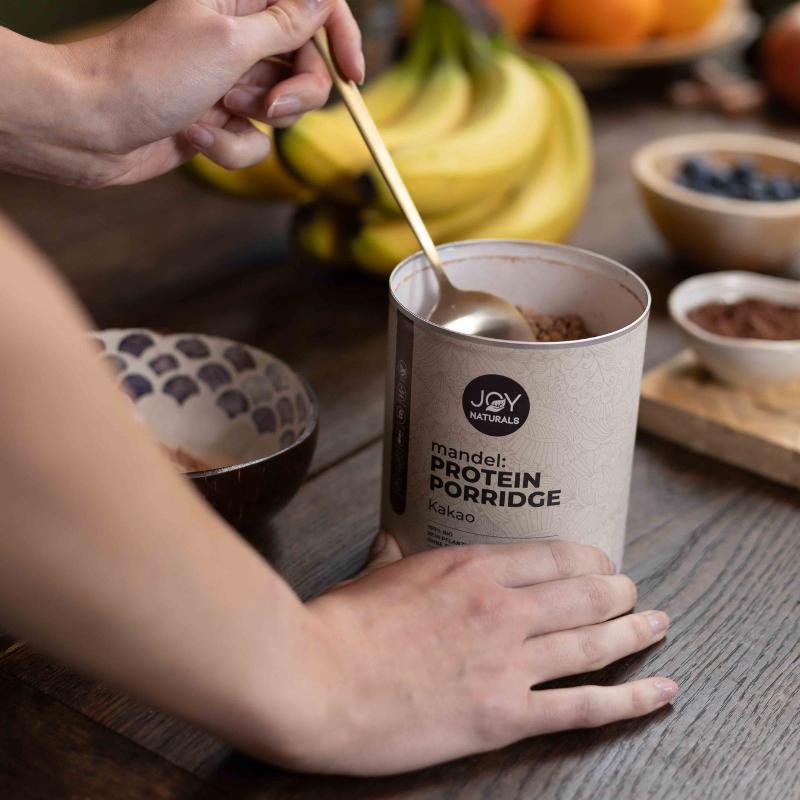 Mandel Protein Porridge Kakao zubereiten