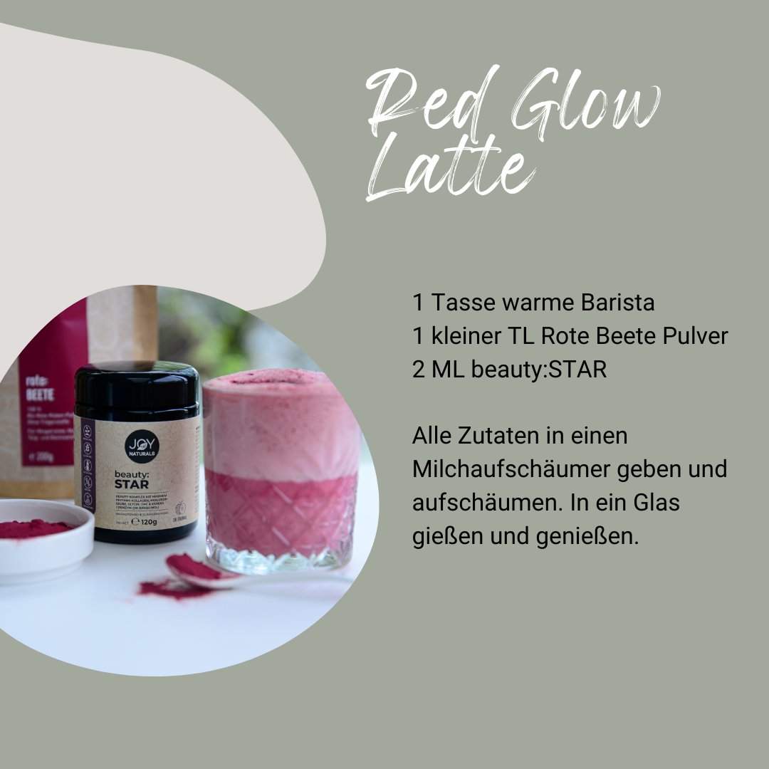 Rote Beete Glow Latte mit beauty:STAR