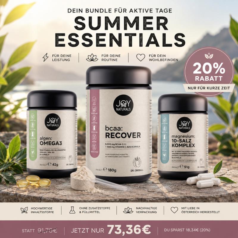 Summer Essentials von JOY NATURALS | Das Bundle für aktive Sommer Tage