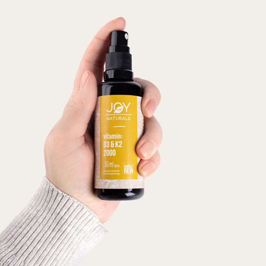 vitamin:D3&K2-Spray rein pflanzlich aus Algen - in praktischer Sprühflasche.